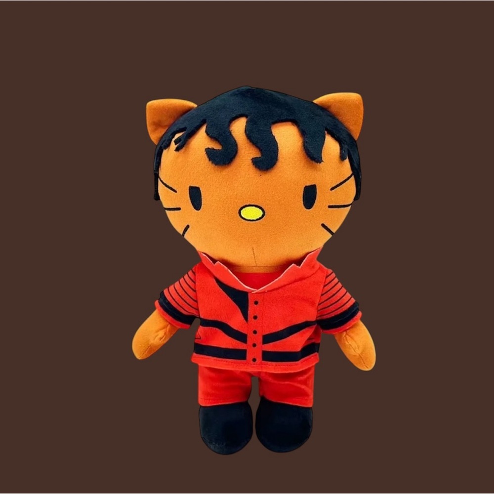 Sanrio Orange and Black Cat Plush Toy